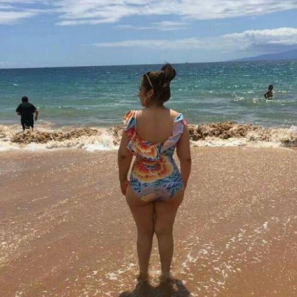 Brand New - Heritage Summer Vacation Floral off Shoulder Bathing Suit - Picture 2 of 6